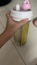 波比熊分倉吸管塑料杯水杯女創(chuàng  )意高顏值雙頭分隔大容量水壺兒童上學(xué)專(zhuān)用 分倉泡茶白+杯刷吸管刷3D貼 850ml 曬單實(shí)拍圖