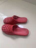 XGGC老年人防滑防摔拖鞋女?huà)寢屖覂燃揖釉∈蚁丛枥先税^洞洞涼拖鞋男 紅色 37-38 曬單實(shí)拍圖