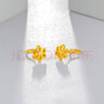 周六福（ZLF）  黃金耳釘女款立體閃耀六角花耳鉤款足金耳飾 定價(jià) 1.45g 曬單實(shí)拍圖