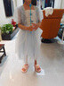 G.DUCKKIDS童裝兒童公主裙夏裝新款連衣裙女童裙子中大童甜美風(fēng)網(wǎng)紗裙9女孩 白色 130 尺碼7~8歲【120-130cm】cm 曬單實(shí)拍圖