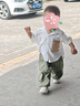 嘟嘟家寶寶褲子春裝兒童休閑褲洋氣男童工裝褲女童童裝衣服 深灰色 90 曬單實(shí)拍圖