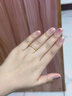 老鳳祥18k金黃金戒指女三生三世鑲嵌手飾生日七夕情人節(jié)禮物送女友老婆 18k三顆鑲嵌戒指14#+品牌禮盒 曬單實(shí)拍圖