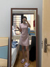 森馬（Semir）連衣裙女圓領(lǐng)收腰彈力針織裙2025夏刺繡休閑短裙辣妹109325114001 曬單實(shí)拍圖
