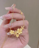 凰天黃金三生花項(xiàng)鏈女999足金花朵吊墜結(jié)婚嫁套鏈鎖骨鏈情人節(jié)送女友 黃金繁花似錦項(xiàng)鏈/金重約10.52G 曬單實(shí)拍圖