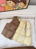 高梵兒童羽絨服黑金5.0鵝絨服男女童寶寶輕薄保暖羽絨馬甲可收納內(nèi)膽 YT橡木棕 90 （充絨量22g） 曬單實拍圖