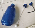 彎嘴灑水壺澆水壺擠壓式小型室內園藝工具長(cháng)嘴澆花多肉花卉擠壓壺 藍色手捏壺 曬單實(shí)拍圖