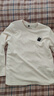 名創(chuàng)優(yōu)品（MINISO）重磅長袖t恤男春秋季質(zhì)感華夫格青少年休閑潮流打底衫 淺米 XL 曬單實(shí)拍圖