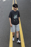 卡賓（CABBEEN）【多層印繡】涼感短袖T恤夏季新款休閑百搭上衣彩色刺繡花卉 深灰色56（舒適版型） XL /180/52 曬單實(shí)拍圖