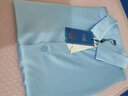 CJZ短袖襯衣男中老年裝順滑桑蠶絲夏新商務(wù)韓版綢緞高檔爸爸真絲襯衣 藍色 XL (175) 曬單實(shí)拍圖