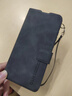 疆科 適用榮耀Magic6Pro手機殼全包翻蓋皮套新款膚感羊巴皮防摔保護套簡(jiǎn)約商務(wù)高檔便攜支架可插卡 榮耀Magic6Pro【深灰】 全包翻蓋式皮套【配掛繩】 曬單實(shí)拍圖