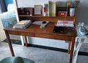 嘻氣北歐實(shí)木書(shū)桌書(shū)架一體辦公學(xué)習臥室家用時(shí)尚電腦桌學(xué)習桌 胡桃色80*60*110【 加固加寬】 【送貨上門(mén)】 曬單實(shí)拍圖