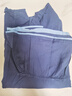 斯琴女裝春夏藍(lán)色純棉一字領(lǐng)套頭長(zhǎng)袖鏤空刺繡拼接上衣襯衫AICS068 藍(lán)色 L 曬單實(shí)拍圖