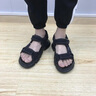 Jeep吉普透氣涼鞋男夏季真牛皮百搭沙灘鞋男軟底防滑輕便戶外男士涼鞋 黑色(皮鞋碼) 41 曬單實(shí)拍圖