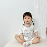 嬰兒衣服夏季薄款新生兒寶寶純棉短袖連體衣男女哈衣爬服夏裝 【毛衣小熊】2件裝 90cm 【11-15個月】 曬單實(shí)拍圖