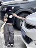 女童夏裝套裝2025新款女孩大童洋氣爵士跳舞工裝褲兒童夏季街舞裝 單件-工裝褲 160 曬單實(shí)拍圖