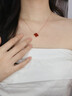蔻詩(shī)哲 COASZE【輕奢】幸運(yùn)四葉草項(xiàng)鏈女 鑲鉆款雙面佩戴 可鹽可甜生日禮物 鉆石 四葉草項(xiàng)鏈紅白雙色 曬單實(shí)拍圖