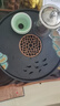 金鑲玉陶瓷茶盤(pán)茶托 家用儲(chǔ)水蓄水式茶臺(tái)干泡盤(pán)功夫茶具配件31*31cm 荷有魚(yú)陶瓷茶盤(pán) 曬單實(shí)拍圖
