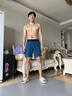 安踏游泳褲男士五分假兩件防尷尬專業(yè)訓(xùn)練大碼寬松速干泡溫泉泳褲套裝 青色【雙層泳褲】 XL 【175-180cm/70-80kg】 曬單實拍圖