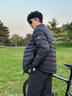 伯希和（Pelliot）【經(jīng)典2.0】排骨羽絨服男女800蓬鵝絨輕薄沖鋒衣內(nèi)膽冬季棉衣外套 曜石黑【男款】 XL 曬單實拍圖