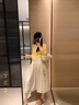 FSAT奶黃色假兩件針織開衫女薄款上衣春秋季韓系穿搭設(shè)計(jì)感百搭長袖裙 【黃色】 L 建議105-115斤 曬單實(shí)拍圖