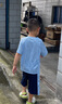 迪士尼男童夏季運動(dòng)套裝新男孩冰絲短袖短褲兩件套夏PBZPL3131 淺藍 120 曬單實(shí)拍圖