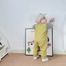 班喜迪嬰兒衣服秋裝嬰幼兒連體衣男寶寶假兩件條紋爬服小月齡外出服春秋 恐龍 80cm 曬單實拍圖