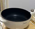 美的（Midea）電炒鍋不粘鍋一體插電多功能鐵鍋電炒鍋多功能一體2025新款炒菜鍋插電一體家用蒸煮煎炒多用途鍋 3.5L 【配蒸籠 油溫紅燈提醒】HCG2572 曬單實(shí)拍圖