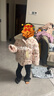 戴維貝拉（DAVE＆BELLA）女童三防羽絨服寶寶連帽外套冬裝兒童白鴨絨上衣 曬單實拍圖
