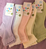 棉竹屋兒童春夏薄款網(wǎng)眼透氣純棉吸汗無(wú)骨網(wǎng)眼中筒糖果色短襪 白+奶油白+淺草綠+櫻花粉+薄霧紫 3-5歲 M(腳長(cháng)16-18CM)(24-28碼) 曬單實(shí)拍圖