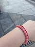 SIRCONSTANCE阿根廷天然冰種紅紋石手串女招桃花簡(jiǎn)約原石粉水晶手鏈首飾品禮物 冰種7.5mm精品級 曬單實(shí)拍圖