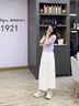 鉑吶苓裙褲女2025春夏a字半身百褶裙高腰顯瘦遮肉百搭垂感休閑闊腿褲 休閑闊腿裙褲【白色】 M 【100-125斤】 曬單實(shí)拍圖