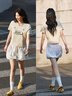 森馬（Semir）短袖T恤女短款印花潮酷辣妹2025夏季復古風(fēng)蠟染衣服107425100002 曬單實(shí)拍圖
