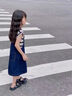 G.DUCKKIDS小黃鴨童裝女童牛仔背帶裙夏季薄款2025新款兒童連衣裙中大童套裝 套裝【T恤＋背帶裙】 160 (建議145-155cm 9-10周歲） 曬單實(shí)拍圖