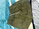 閎風(fēng)夏季休閑34分迷彩短褲彈力松緊腰中褲男士寬松三分四分潮流褲子 卡其色 L 曬單實(shí)拍圖