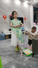 皮爾卡丹（pierre cardin）童裝兒童裙子夏季2025新款女童改良旗袍裙?jié)h服寶寶無袖連衣裙唐裝 綠色 110 尺碼4~5歲【100-110cm】 曬單實拍圖