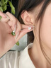 胖東來品質(zhì)S999足銀心形四葉草耳釘女純銀耳環(huán)耳墜輕奢韓版養(yǎng)耳 心形四葉草 999足銀 送證書 曬單實拍圖