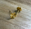 中國黃金（CHINA GOLD）四葉草黃金耳釘女足金小金花養耳洞耳環(huán)情人節實(shí)用生日禮物送女友 四葉草耳釘【單只】約0.44g 曬單實(shí)拍圖