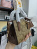 蔻馳（COACH）奧萊女士女包經(jīng)典標志ANDREA迷你CARRYALL手袋 IM/卡其色/馬鞍棕色2 曬單實(shí)拍圖