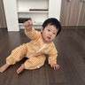 G. DUCKKIDS寶寶爬行服夏季天嬰兒薄兒童外出連體罩衣防臟戶外純棉透氣爬爬服 黃色格子 90cm 曬單實(shí)拍圖
