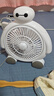 小風(fēng)扇充電迷你靜音便攜式大風(fēng)力電風(fēng)扇擺臺(tái)家用卡通風(fēng)扇辦公室 白色雪人【新電機(jī) 超強(qiáng)風(fēng)】 曬單實(shí)拍圖
