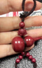 QMXD朱砂掛件男女個(gè)性創(chuàng  )意平安葫蘆鑰匙扣吊墜紫金色砂護身符手機掛繩 福祿朱砂 曬單實(shí)拍圖