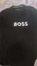BOSS博斯【防曬T恤】男士夏季徽標(biāo)印花常規(guī)版型棉質(zhì)平紋針織短袖T恤 001-黑色 XL 曬單實(shí)拍圖