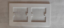 國際電工86型底盒孔開(kāi)大了開(kāi)關(guān)插座墊裝飾蓋面板遮丑蓋加大遮擋暗盒遮丑墊 【白色】開(kāi)關(guān)裝飾板-2位 曬單實(shí)拍圖