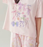 安之伴【巨涼感】純棉睡衣女夏季2025新款甜美可愛(ài)短袖長(zhǎng)褲家居服 淺粉 M 曬單實(shí)拍圖