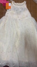 G.DUCK KIDS小黃鴨童裝女童連衣裙夏季新款兒童公主裙洋氣時髦白紗蓬蓬禮服裙 杏色 120 建議5~6歲（110-120cm） 曬單實拍圖