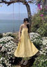 邦帛世吊帶連衣裙女夏季海邊度假溫柔風(fēng)法式氣質(zhì)A字裙收腰顯瘦沙灘裙子 吊帶連衣裙 L 曬單實(shí)拍圖