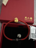 周六福（ZLF）  黃金轉(zhuǎn)運(yùn)珠男女款足金福袋紅手繩 定價(jià) 0.79g 曬單實(shí)拍圖