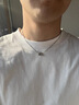 法蔻貔貅銀項鏈男可轉(zhuǎn)動復(fù)古吊墜蛇骨鏈男士配飾生日情人節(jié)禮物送男友 貔貅吊墜+蛇骨鏈約45cm 曬單實拍圖