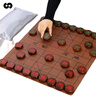 贏八中國(guó)象棋套裝仿紅木實(shí)木大字棋子兩用圍象棋盤成人兒童中老年象棋 曬單實(shí)拍圖
