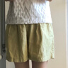 無印良品（MUJI）女式 漢麻 棉 輕便短褲 褲子女款休閑褲 25年夏季 女裝BE1W0C5S 黃色 M （160/66A） 曬單實拍圖